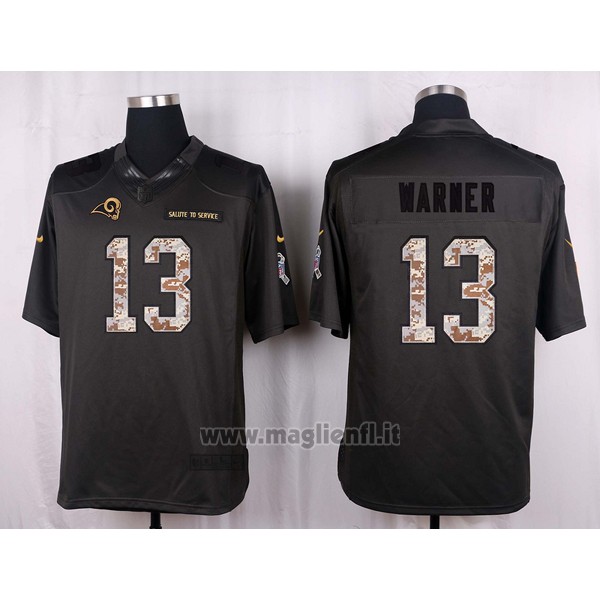 Maglia NFL Anthracite Los Angeles Rams Warner 2016 Salute To Service